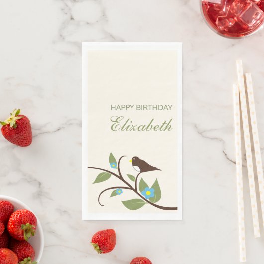 Bird Birthday Serviette (Beispiel)