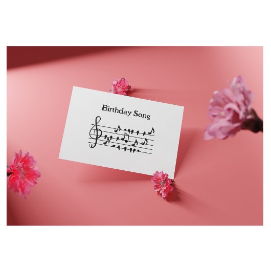 Bird Birthday Song, anpassbar Postkarte