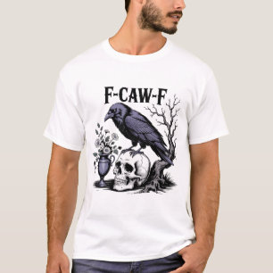Bird Black Crow-Skull T-Shirt