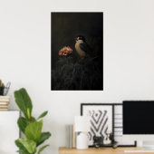 Bird & Bloom Dark Academia Botanische Kunst, Vinta Poster (Heimbüro)