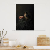 Bird & Bloom Dark Academia Botanische Kunst, Vinta Poster (Küche)