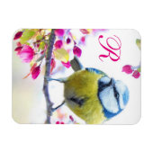 Bird & Bloom Monogram Magnet (Horizontal)
