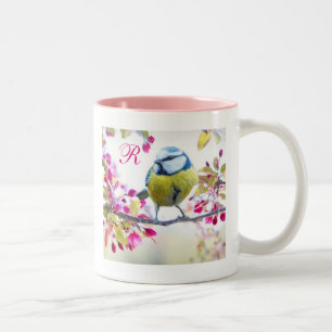 Bird & Bloom Monogram Zweifarbige Tasse
