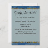 Bird Blue Chinesisch Stickerei Vintag Einladung (Vorderseite)