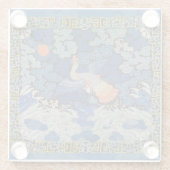 Bird Blue Chinesisch Stickerei Vintag Glasuntersetzer (Rückseite)