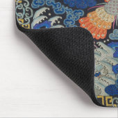 Bird Blue Chinesisch Stickerei Vintag Mousepad (Ecke)