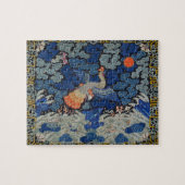 Bird Blue Chinesisch Stickerei Vintag Puzzle