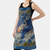 Bird Blue Chinesisch Stickerei Vintag Schürze (InSitu)