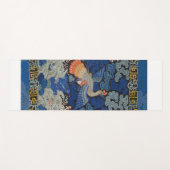 Bird Blue Chinesisch Stickerei Vintag Yogamatte (Vorderseite (Horizontal))