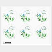 Bird Blue Green Baking and Canning Stickers (Blatt)