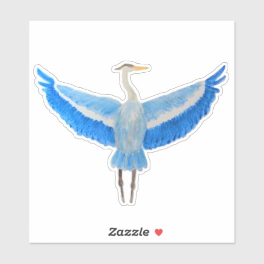 Bird Blue Heres Aufkleber (Blatt)