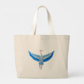 Bird Blue Heres Jumbo Stoffbeutel (Rückseite)