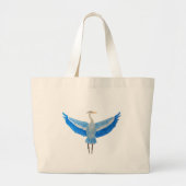 Bird Blue Heres Jumbo Stoffbeutel (Vorne)