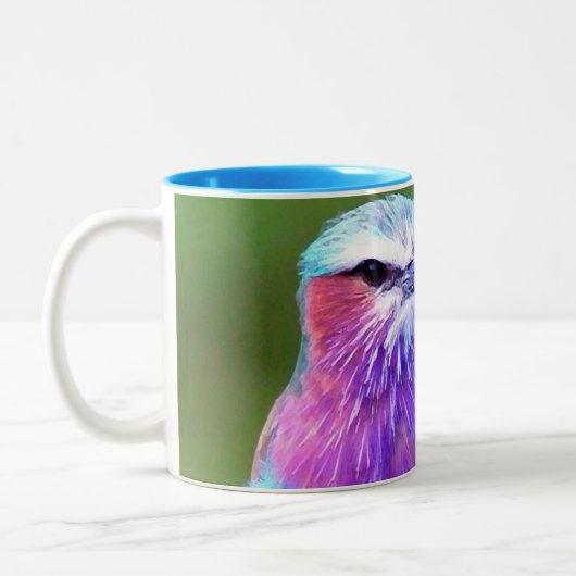 Bird blue_iphone zweifarbige tasse (Links)