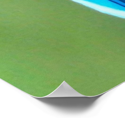 Bird Blue Poster (Ecke)