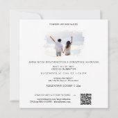 *~* Bird Blume AR12 FOTO UAWG + QR Hochzeit Einladung (Rückseite)