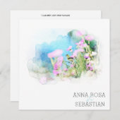 *~* Bird Blume AR12 QR FOTO UAWG Wedding Einladung (Vorne/Hinten)