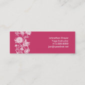 Bird & Blume Batik Muster Motif Mini Visitenkarte (Rückseite)