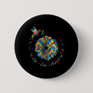 Bird Blume Ribbon Puzzle Live Liebe Akzeptieren Au Button