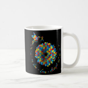 Bird Blume Ribbon Puzzle Live Liebe Akzeptieren Au Kaffeetasse