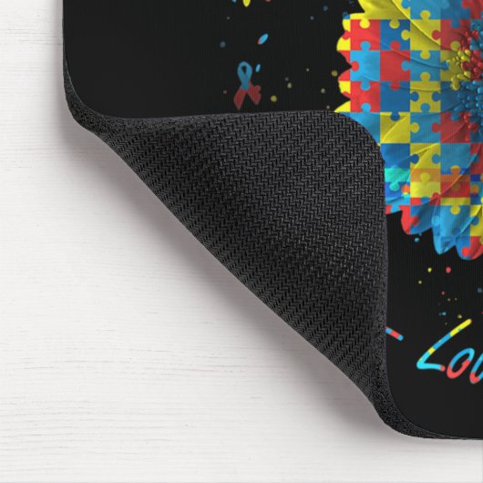 Bird Blume Ribbon Puzzle Live Liebe Akzeptieren Au Mousepad (Ecke)