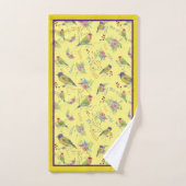 Bird Botanical Badhandtuch Set (Handtuch)