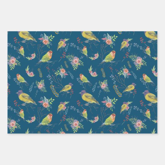 Bird Botanical Geschenkpapier Set (Vorderseite 3)