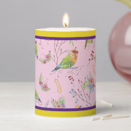 Bird Botanical Stumpenkerze