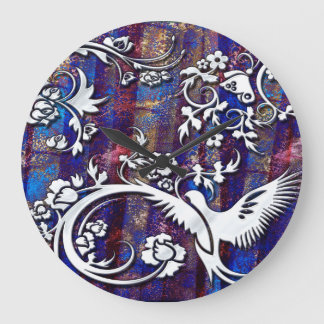 Bird & Butterfly 1 Wall - Zahlreiche Optionen Große Wanduhr