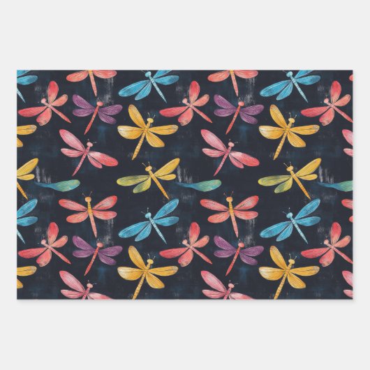 Bird, Butterfly & Dragonfly Muster Sweet Gift Set Geschenkpapier Set (Vorderseite 3)