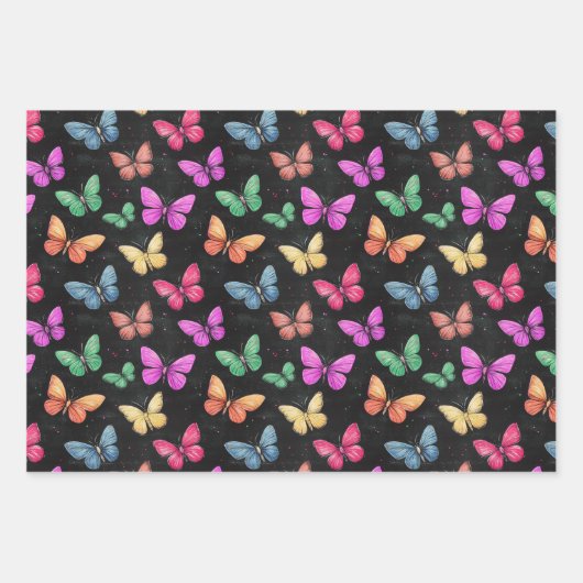 Bird, Butterfly & Dragonfly Muster Sweet Gift Set Geschenkpapier Set (Vorderseite 2)