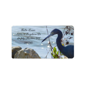 Bird By the Bay Little Blue Heron Safety Harbor Adressaufkleber