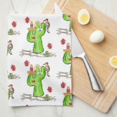 Bird Cactus Kitchen Handtuch (Viertel Falte)