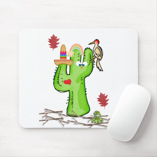 Bird Cactus Mouse Pad! Mousepad (Mit Mouse)