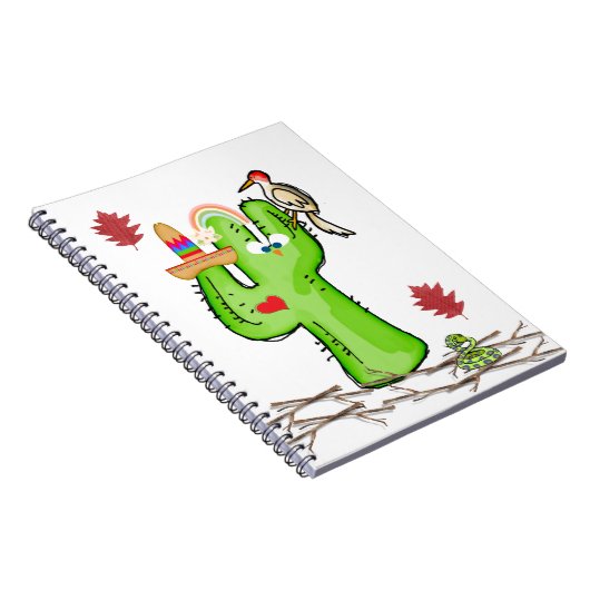 Bird Cactus Notebook Notizblock (Rechte Seite)