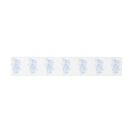 Bird cage Blue Art Hochzeit Bauchband Einladungsbanderole