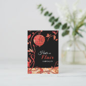 Bird Cage Love Birds Haare Salon Visitenkarte (Stehend Vorderseite)