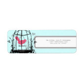 Bird Cage Pink Bird Musical Notes and Heart (Vorne)