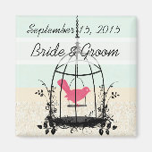 Bird Cage Wedding Stickers oder Anpassen Magnet (Vorne)