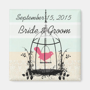 Bird Cage Wedding Stickers oder Anpassen Magnet