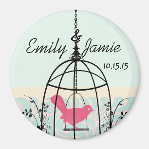 Bird Cage Wedding Stickers oder Anpassen Magnet