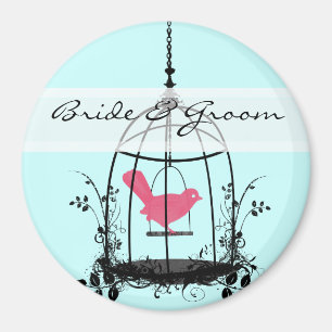 Bird Cage Wedding Stickers oder Anpassen Magnet
