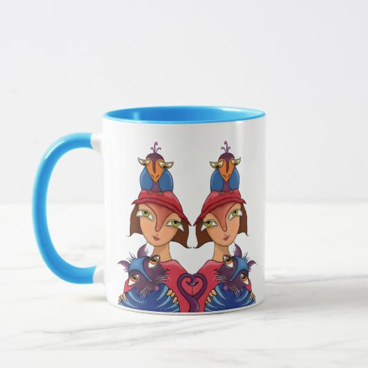 Bird Cat Lady Tasse (Links)