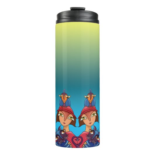 Bird Cat Lady Thermosbecher (Vorderseite)