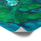 Bird Cherry Blume Blossom Blumenpastellfarbe Poster (Ecke)