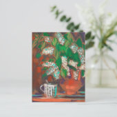 Bird Cherry Blume Blossom Blumenpastellfarbe Postkarte (Stehend Vorderseite)