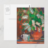 Bird Cherry Blume Blossom Blumenpastellfarbe Postkarte (Vorne/Hinten)