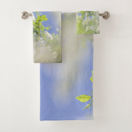 Bird Cherry Tree blüht Blume Sky Badhandtuch Set
