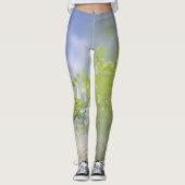 Bird Cherry Tree blüht Blume Sky Leggings (Vorderseite)
