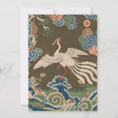 Bird Chinese Antique Decor Einladung (Rückseite)
